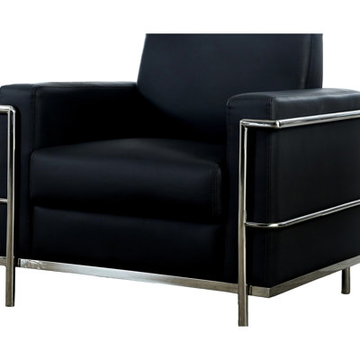 Fauteuil club contemporain en similicuir avec structure, idéal pour le salon. Aucun assemblage requis. Convient également au bureau. Dimensions : 90 cm (l) x 72 cm (p) x 80 cm (h).