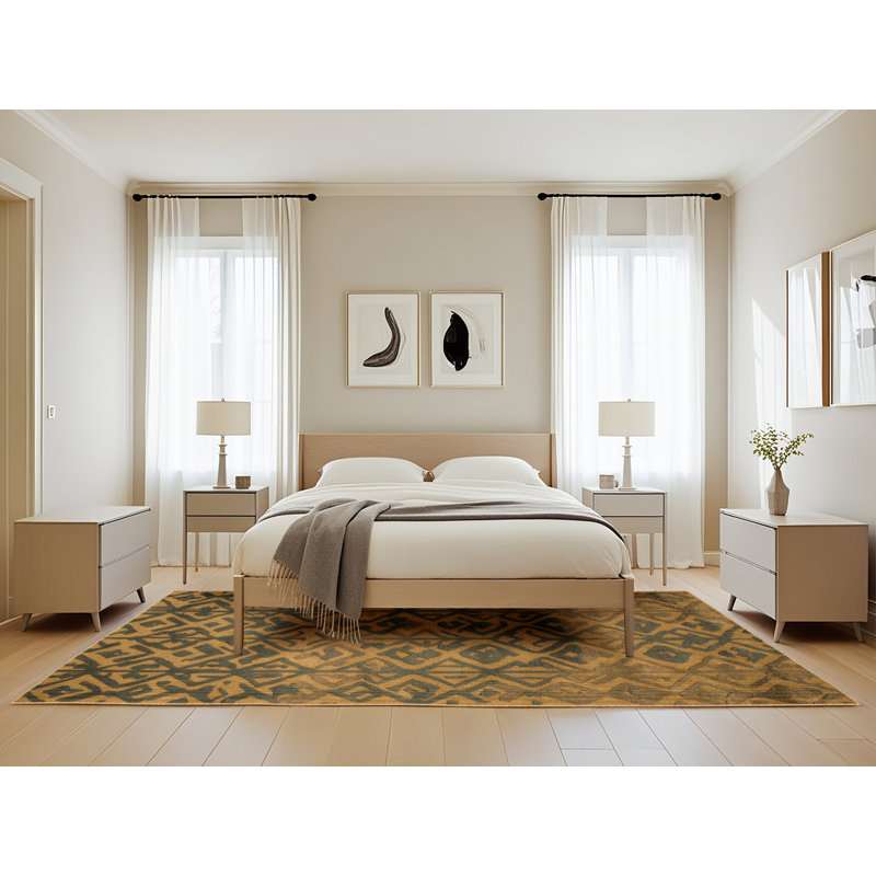 Machine Washable Trellis Brown Area Rug, Rectangle 5' x 8'