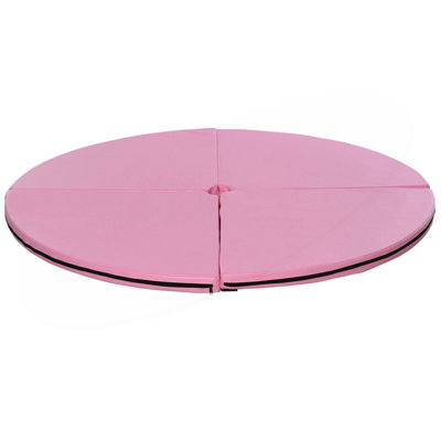 Pole Dance Mat, 2"T X 5'W Folding Pole Dance Mat For Home, Lightweight And Foldable, Pink