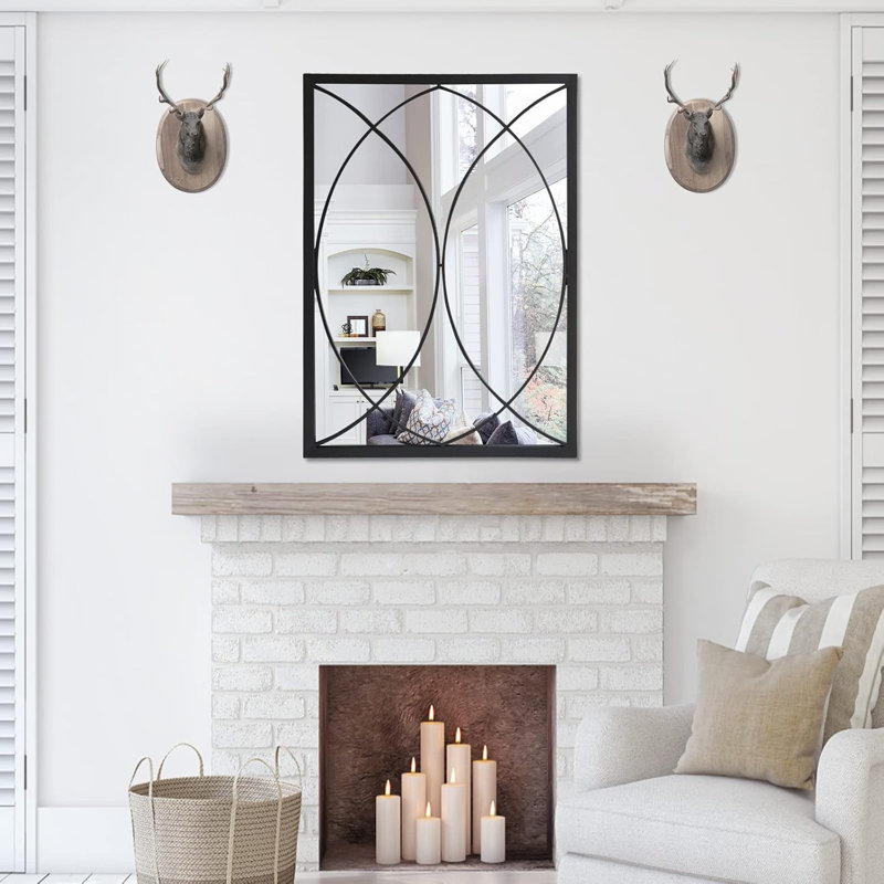 Black Rectangular Wall Mirror