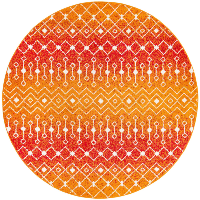 Abstract Indoor Rug, Round 7'10"