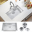 Évier de cuisine en acier inoxydable encastrable L 30 po x l 18 po avec accessoires