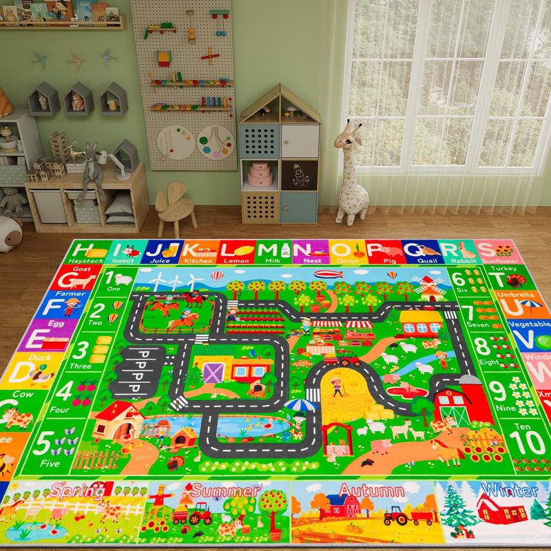 Prone position play and learning mat, Rectangle 4'11" x 6'7"