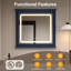 Smart LED Vanity Mirror With 3-Colour Light-1098364913