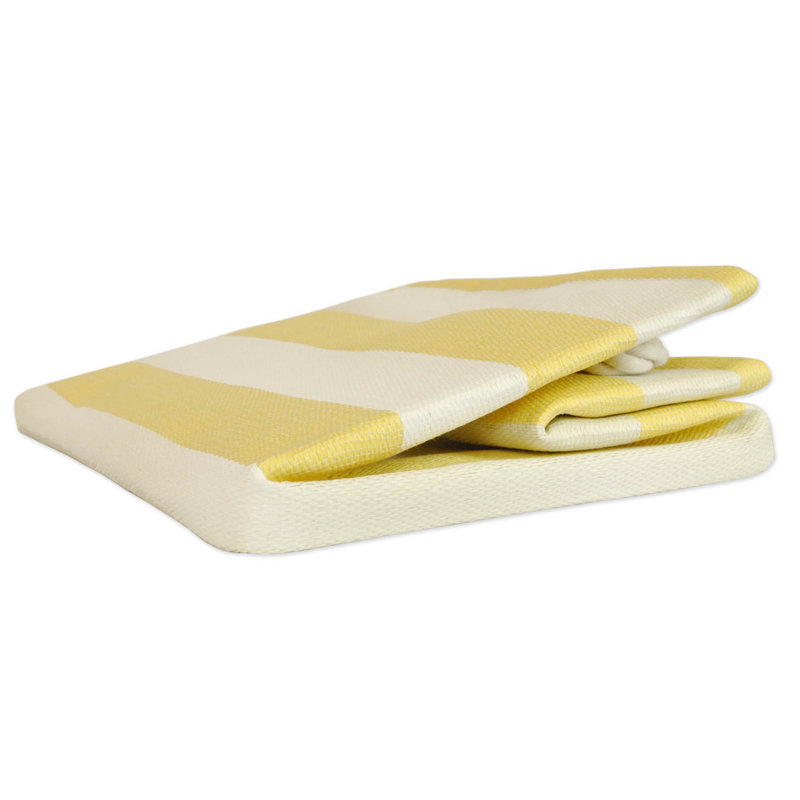 Breakwater Bay Haines Fabric Decorative Bin, 9" H x 10" W x 11" D, Yellow