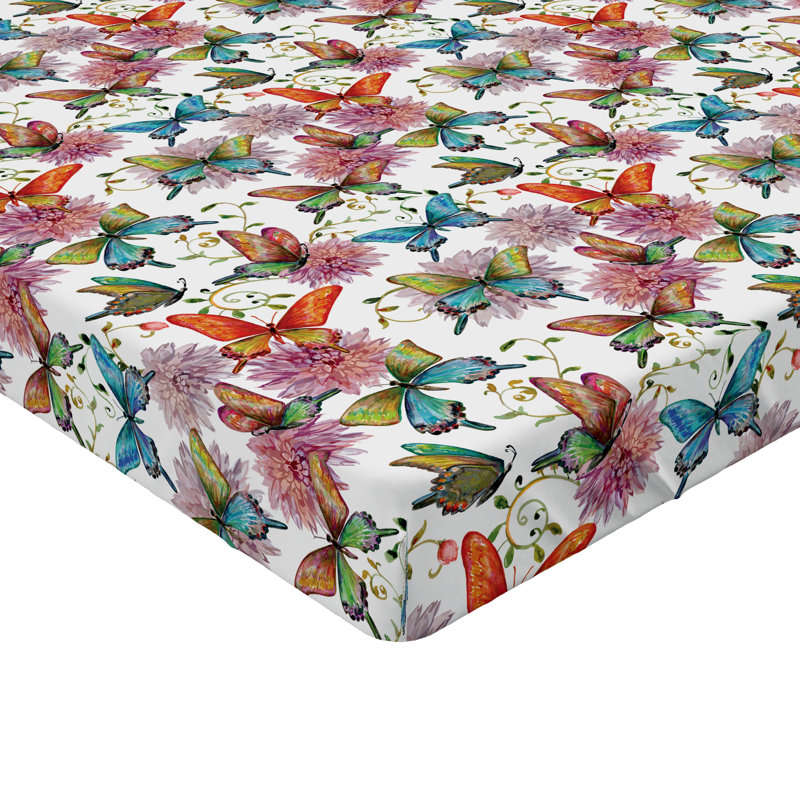 Ensemble de 2 draps-housses Ambesonne, Multicolore / floral 29, Drap-housse simple TG