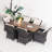 6 - Person Wicker Patio Dining Set With Rectangular Table , Cushions Included