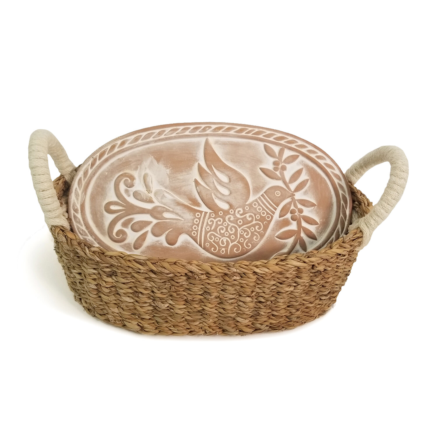 Bread Warmer & Basket Gift Set with Tea Towel - Flower by KORISSA