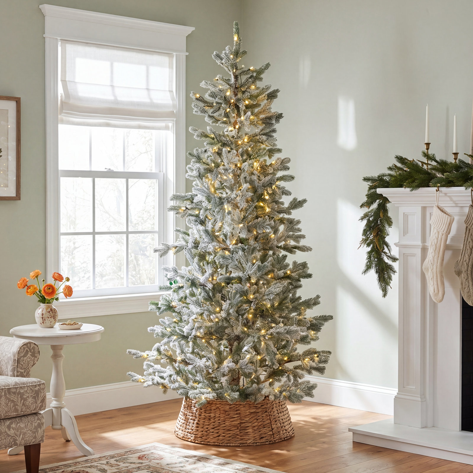 Gieselle Lighted Artificial Pine Christmas Tree, 9'