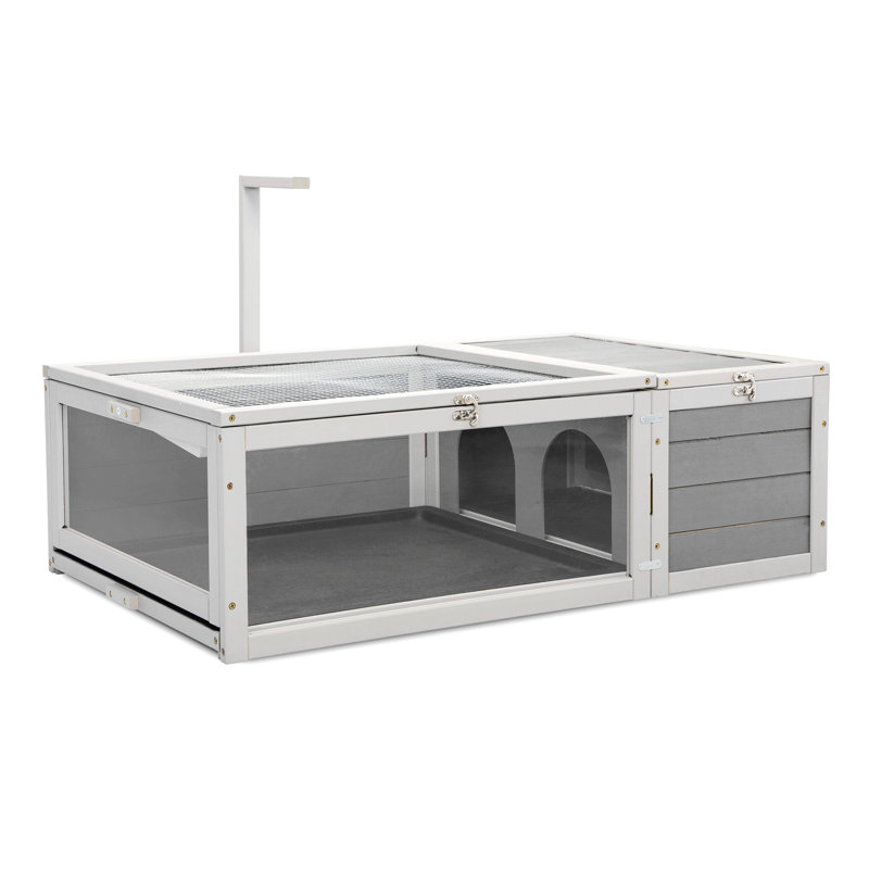 Tortue en bois pour tortue avec plateau amovible et plateau pour l'intérieur et l'extérieur