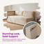 Structure de lit tapissier simple avec tiroirs de rangement, éclairage DEL, charge USB, support en bois massif Dormant-178950726