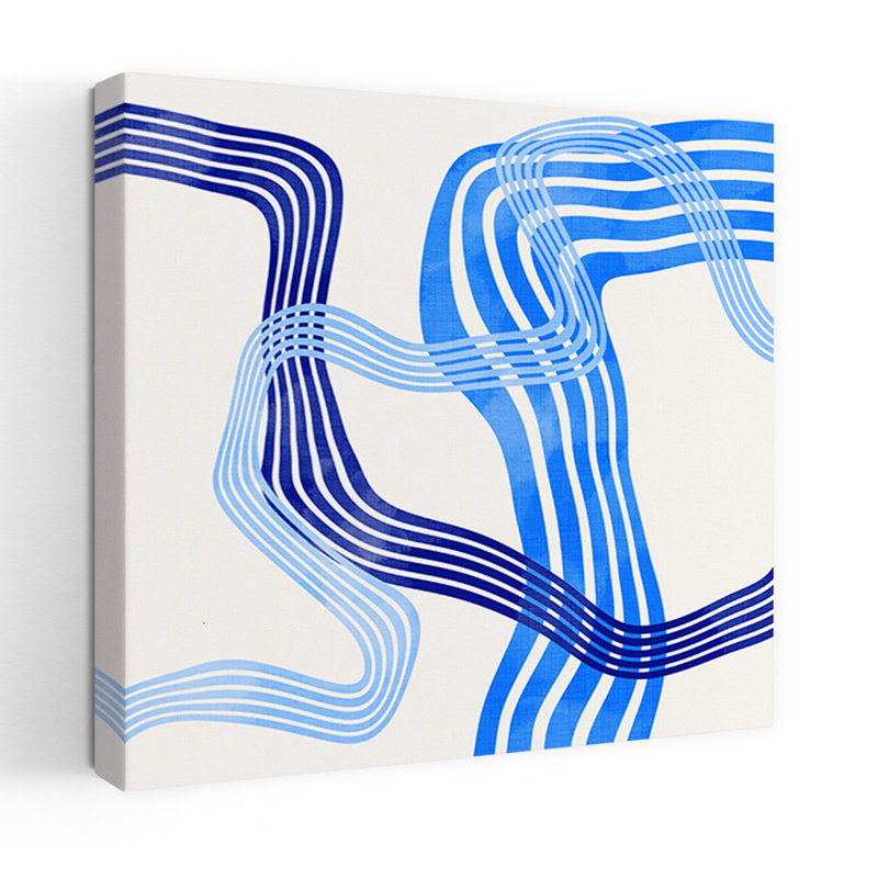 Art contemporain abstrait coloré, H 18 po x l 18 po