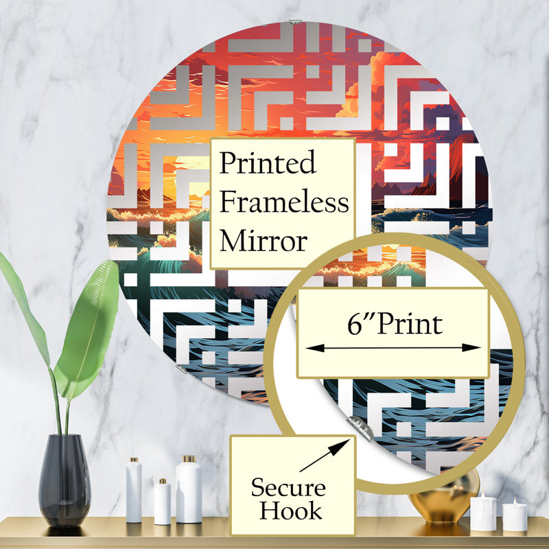 Miroir mural rond, 31,4 po x 31,4 po