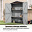 vidaXL Garden Shed Brown 45.7"x17.7"x68.9" Galvanized Steel-110584084