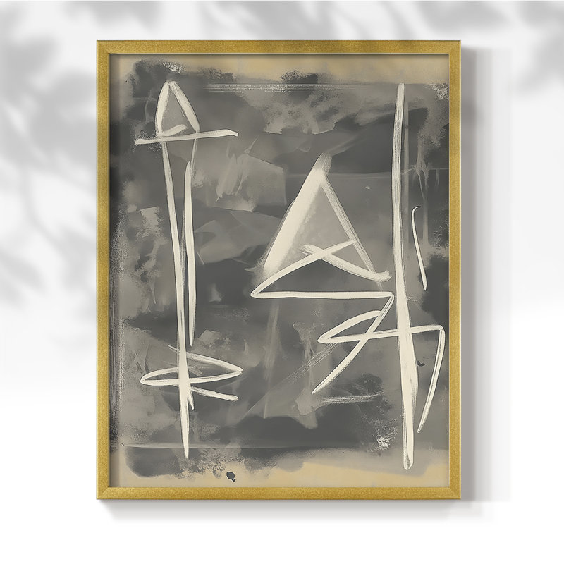 "ABSTRACT Series DCCL XXXIV" par J Paul, H 29 po x l 23 po, Doré