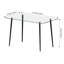 Glass Top Metal Base Dining Table