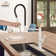 Spring Neck Standard Kitchen Faucet with Dual-Function spray head and Deck Plate