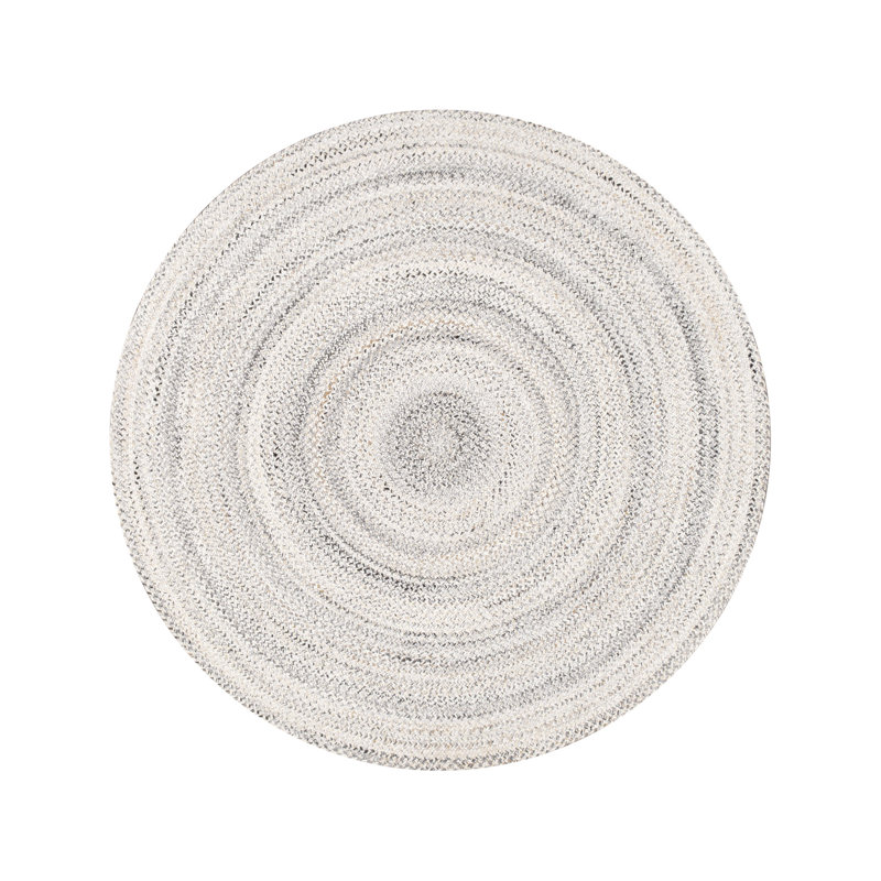 Lagos Hand Knotted Geometric Indoor / Outdoor Rug, Round 5'