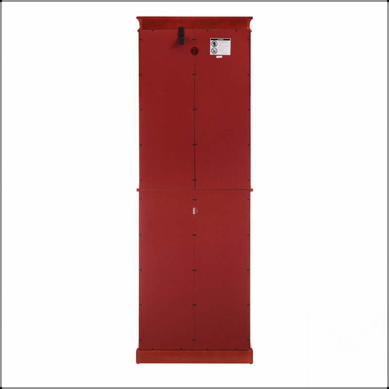 Lighted Glass Curio Display Cabinet With Adjustable Shelves, Perfect For Showcasing Collectibles And Wine Bottles.