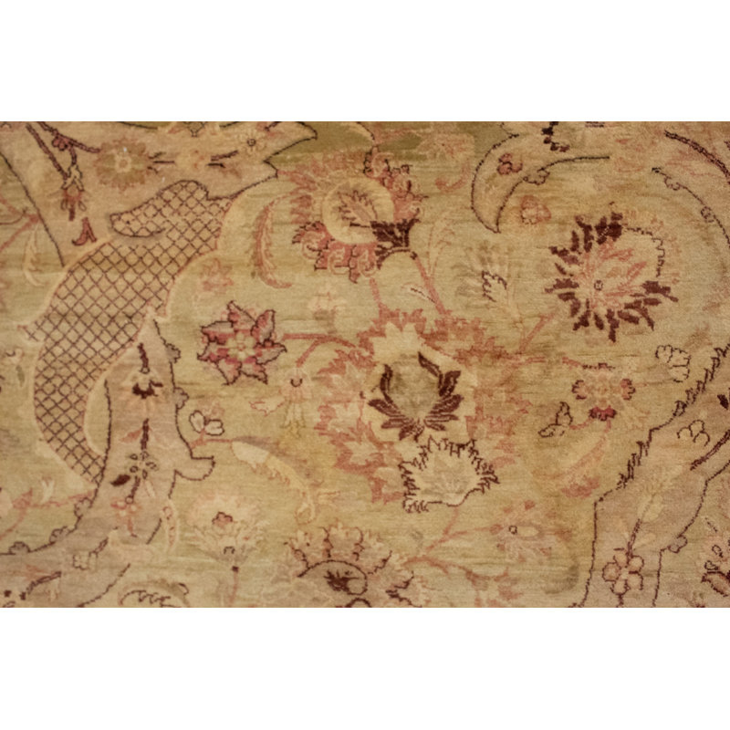 Tapis décoratif en laine de conception unique 9 pi 7 po x 12 pi 11 po noué à la main new age Versailles