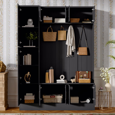 Grand portemanteau moderne 79 po avec rangement pour chaussures VIBE Haus