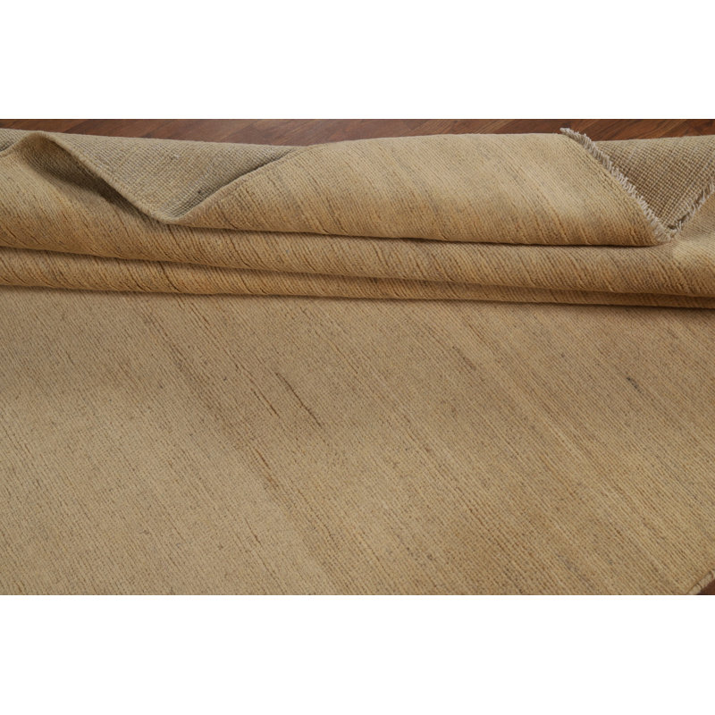 Tapis beige moderne Gabbeh 6 x 9