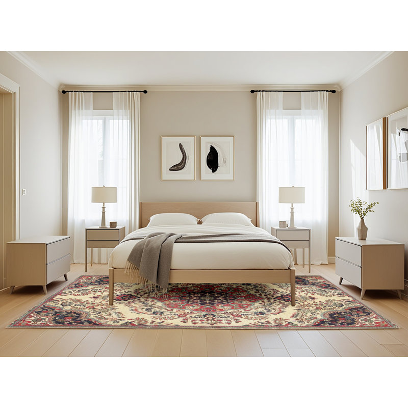 Tapis oriental beige, Rectangle 5 pi x 8 pi