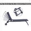Ensemble de chaises longues d'extérieur 2 pièces, fauteuil inclinable réglable en métal à cinq positions