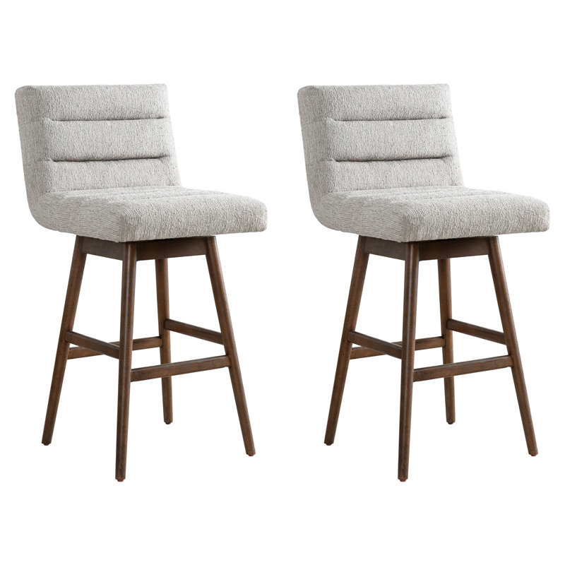 Tabouret de bar pivotant à hauteur de comptoir ou de bar Martinstown, Brun, Beige