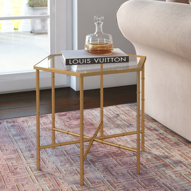 Table de bout Oxendine, Or / transparent