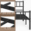 Minimalist Metal Bed Frame with Slatted Headboard-777585065-800080578