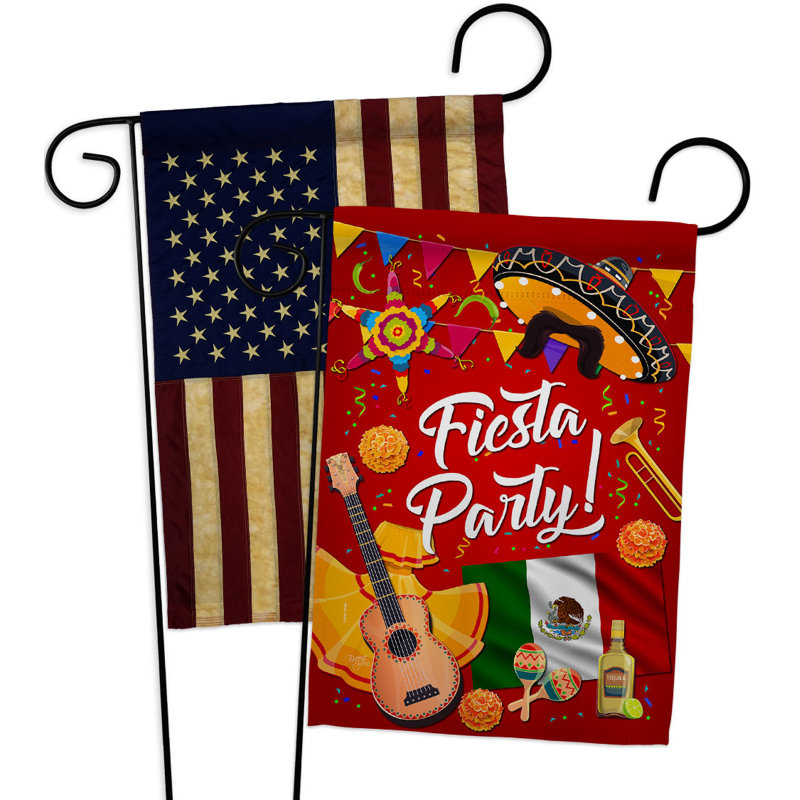 Drapeau de jardin 2 côtés en polyester 18,5 po x 13 po