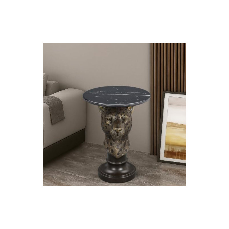 Table d'appoint Leopard Head