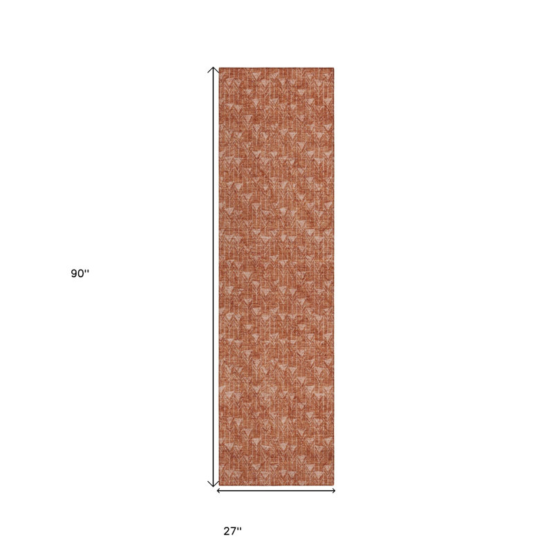 Tapis de couloir intérieur et extérieur 8 pi Terra Cotta