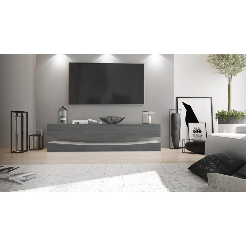 Allegro TV Stand for TVs up to 78", White (Matt)/Avola Anthracite, No