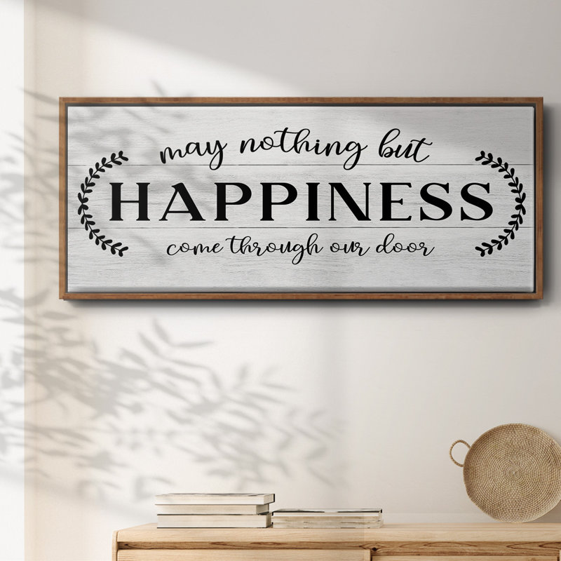 Through Our Door- Framed Canvas, 12" H x 30" W