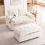 Fauteuil de loisir, fauteuil inclinable double, dossier réglable manuellement, accoudoirs rembourrés, port de charge USB latéral et support pour téléphone, livré avec un repose-pieds de rangement assorti-2135593285