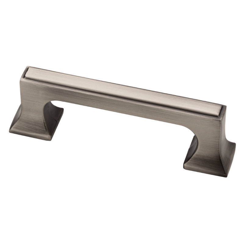 3" North Hampton Square Base Pull Heirloom Silver