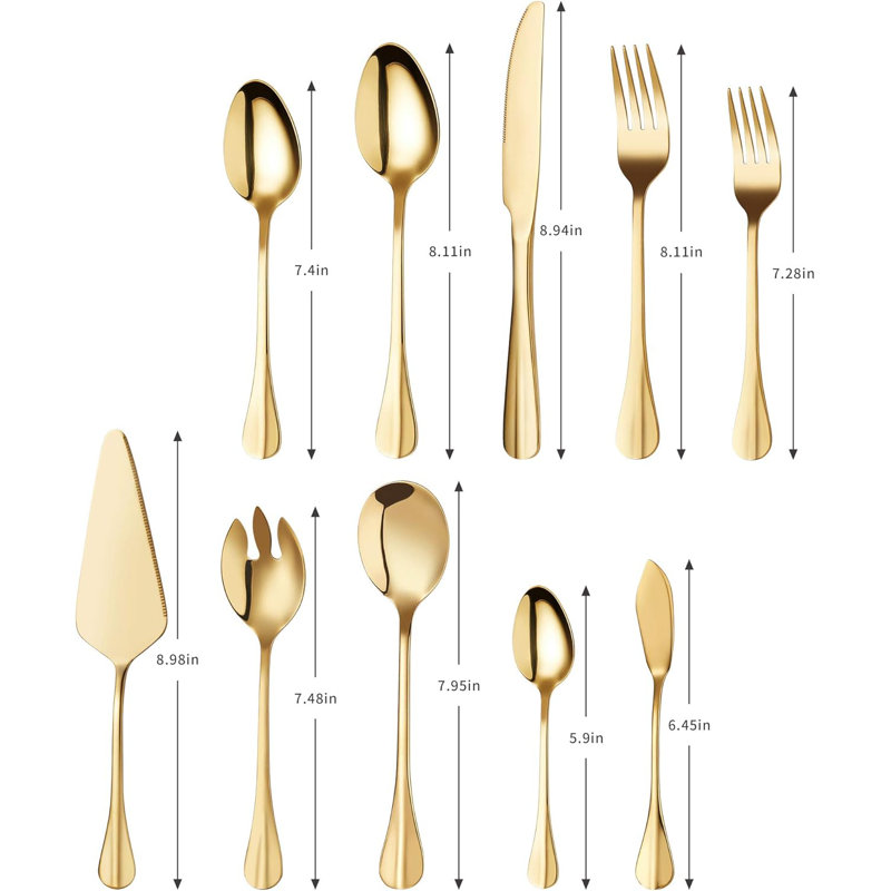 Gold And Silver Tableware Set