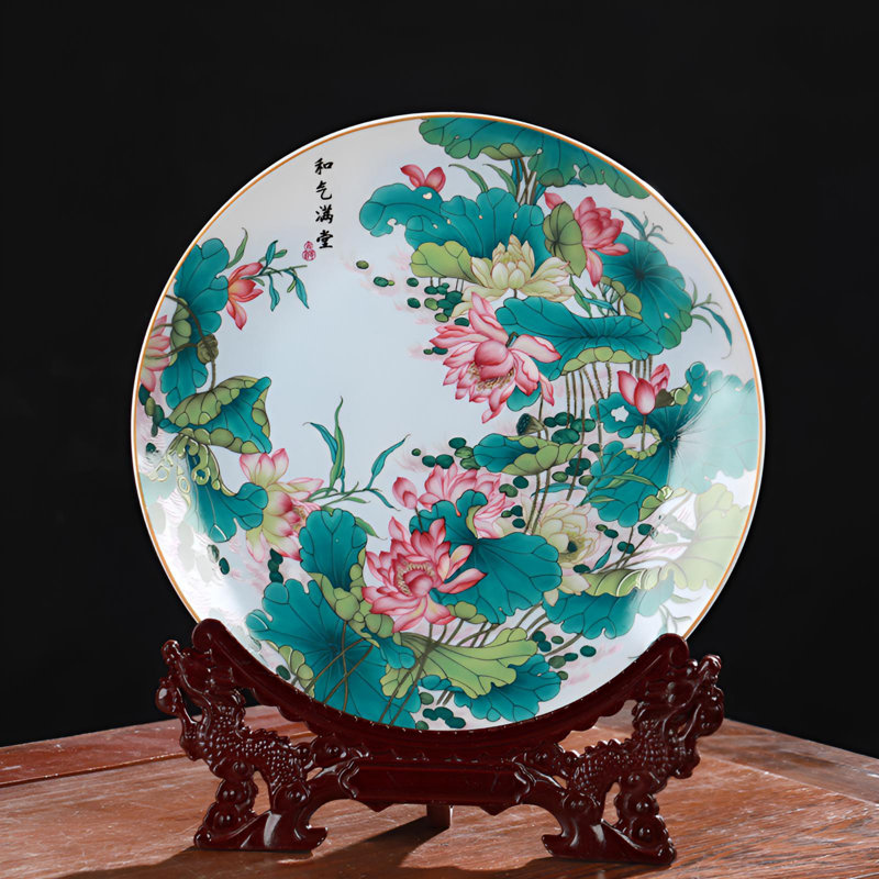 Assiette décorative artistique en porcelaine pour vestibule