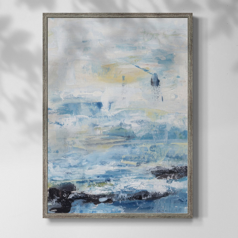«Waves on Sand II», reproduction encadrée - bois massif, H 30 po x l 24 po