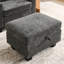 Fauteuil inclinable simple gris avec réglage manuel, charge, support pour téléphone et rangement des accoudoirs cachés sur l'accoudoir, inclus, pour une détente confortable