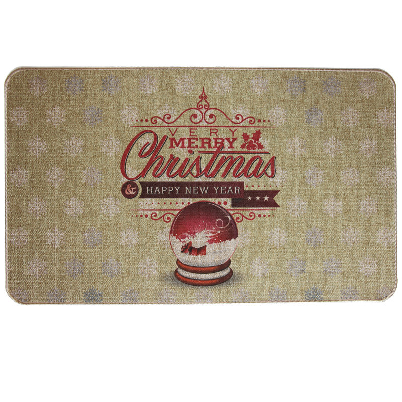 Coton à imprimé en caoutchouc 30 po x 18 po tapis de porte extérieur antidérapant