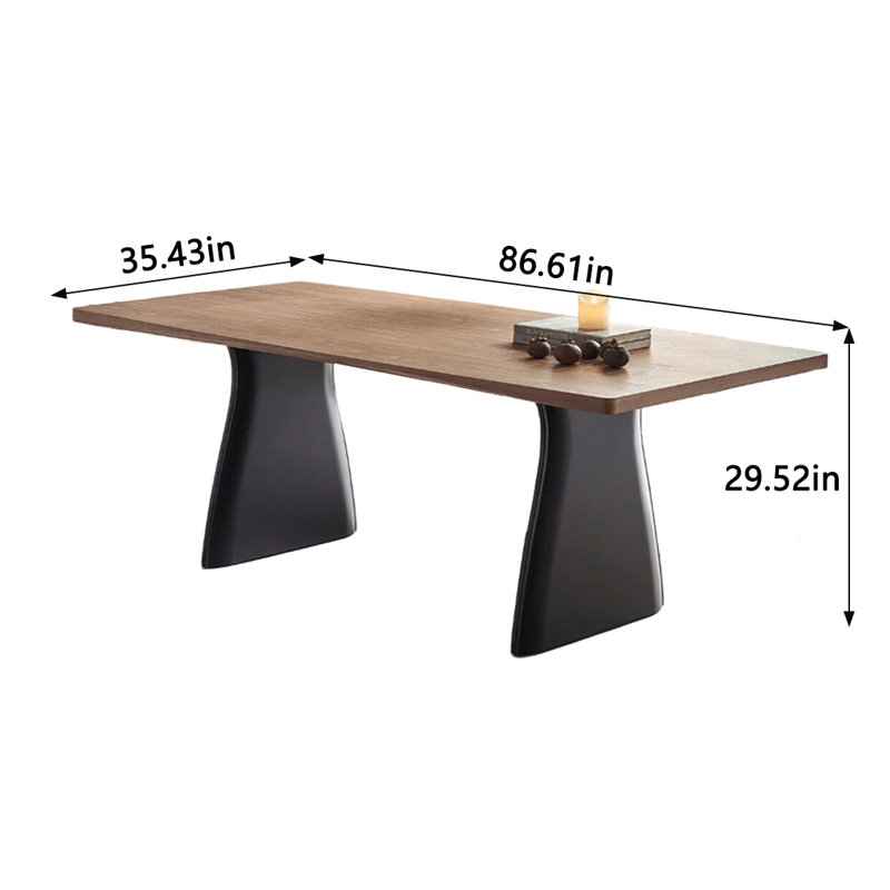 Table de salle à manger Majeeda, L 35,43 po x L 86,61 po