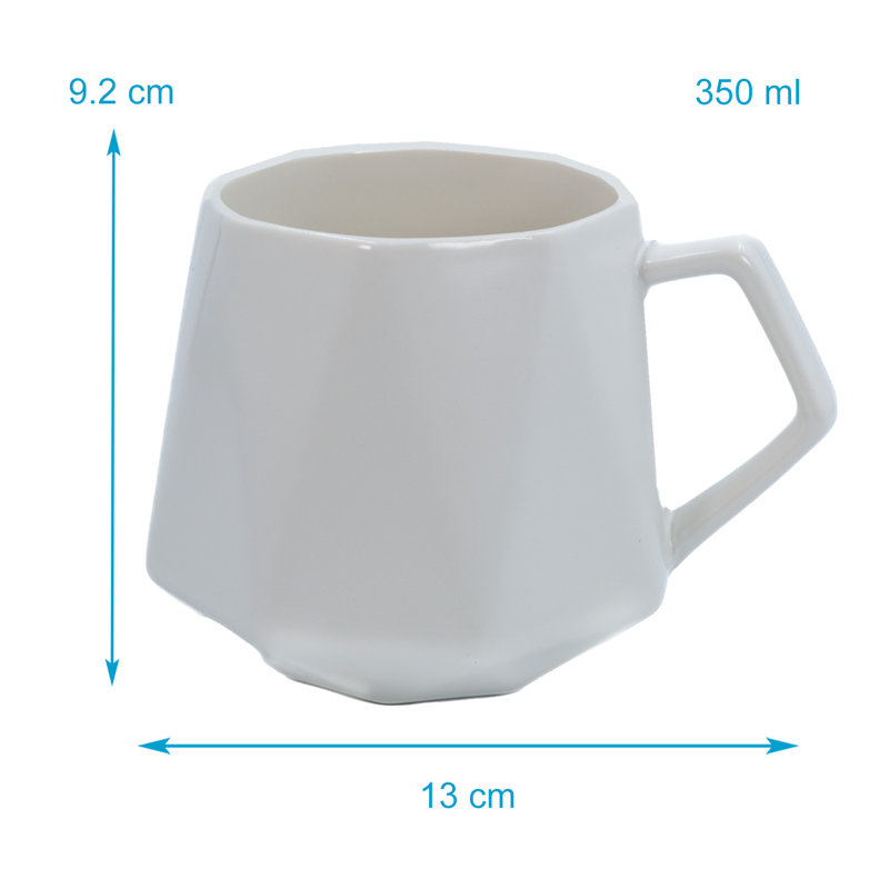 Danett Ceramic Coffee Cup, White