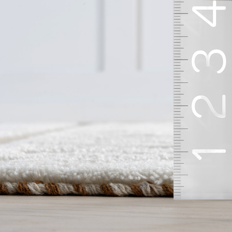 Tapis en laine à pampilles Merrick, Rectangle 8 pi 6 po x 11 pi 6 po