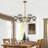 33.85 In. 6-Light Sputnik Sphere Modern Glass Bubble Chandelier With Round Glass Shades For Dining Living Room 