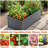 6X3x2 Ft Raised Garden Bed Of Galvanized Metal For Vegetable And Herb Cultivation - Large Capacity, , Safe Design Outdoor Succulent Planting Rust , Stable Structure, Easy To Assemble