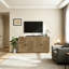 Meuble télé 59 po Mid-Century avec rangement, console média pour téléviseur de 65 po ou moins-130146806