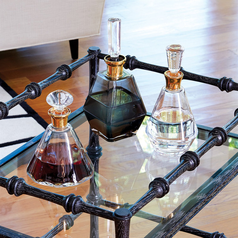 Smoke Decanter w/Gold Neck